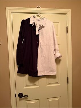 Snapdragon & Twig Two-Tone Black & White Button-Up Shirt